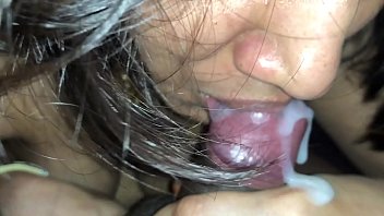 Eating cum by Sexiest and Skinny Indian